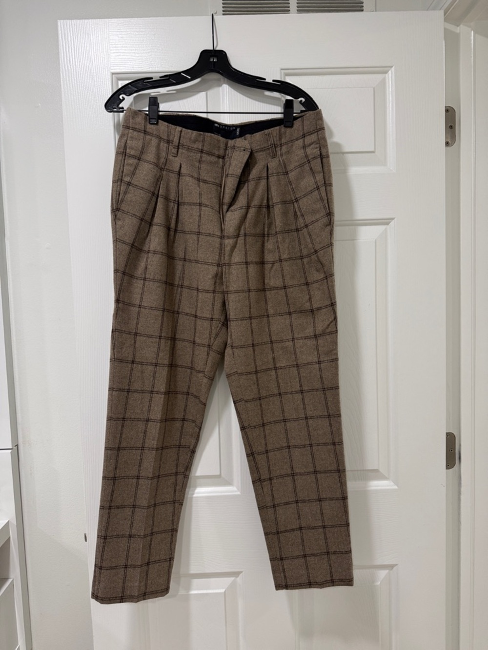 ASOS Brown Windowpane Chinos